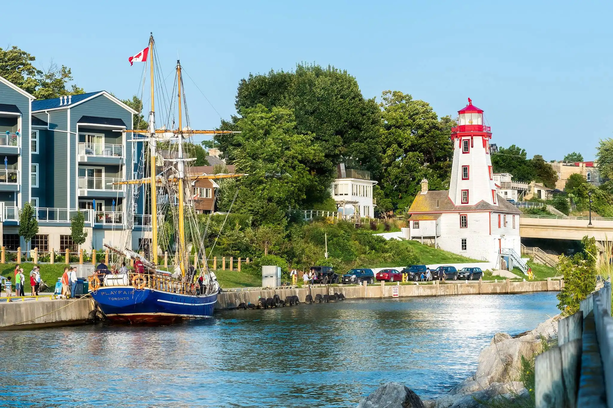 The iconic Kincardine Lighthouse in Kincardine, Ontario, representing the local families who commute to Ripley for youth skating lessons.